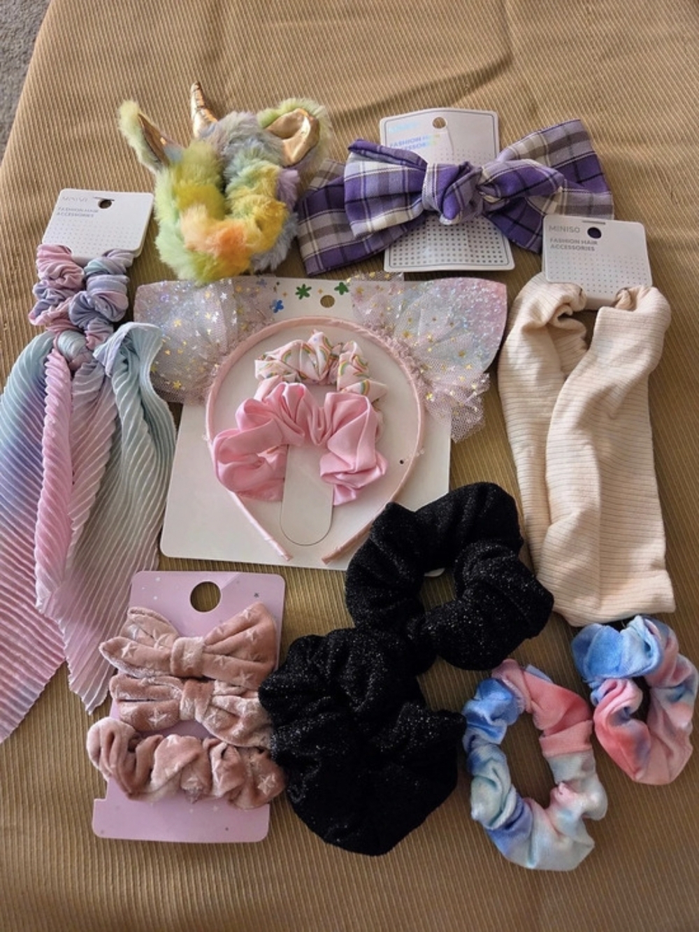 Miniso Assorted Hair Accessories Pink & Black NWT